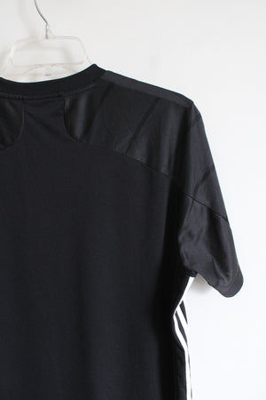 Adidas Black Striped Aeroready Athletic Shirt | M