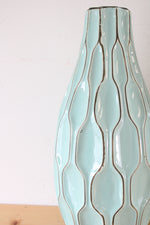 At Home Light Blue Textured Large Vase | 15"