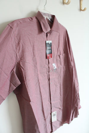 NEW Van Heusen Regular Fit Flex Red Button Down Shirt | XL