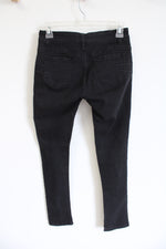 Fashion Nova Black Distressed Skinny Jeans | 3/4