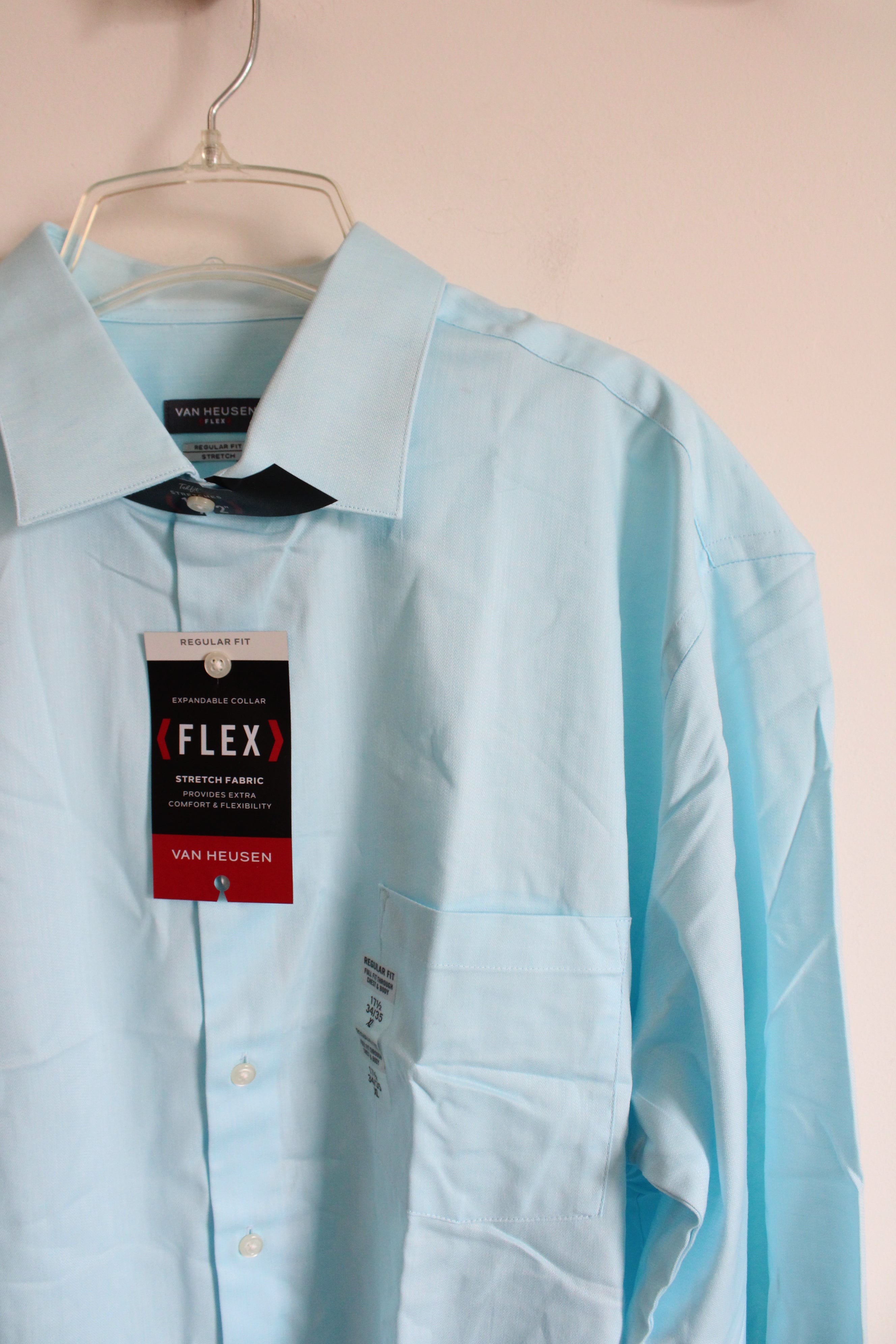 NEW Van Heusen Blue Regular Fit Button Down Shirt | XL