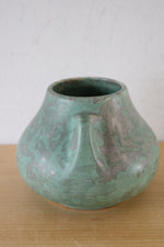 Vintage Brush McCoy Fawn Turquoise Blue Urn Vase