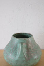 Vintage Brush McCoy Fawn Turquoise Blue Urn Vase