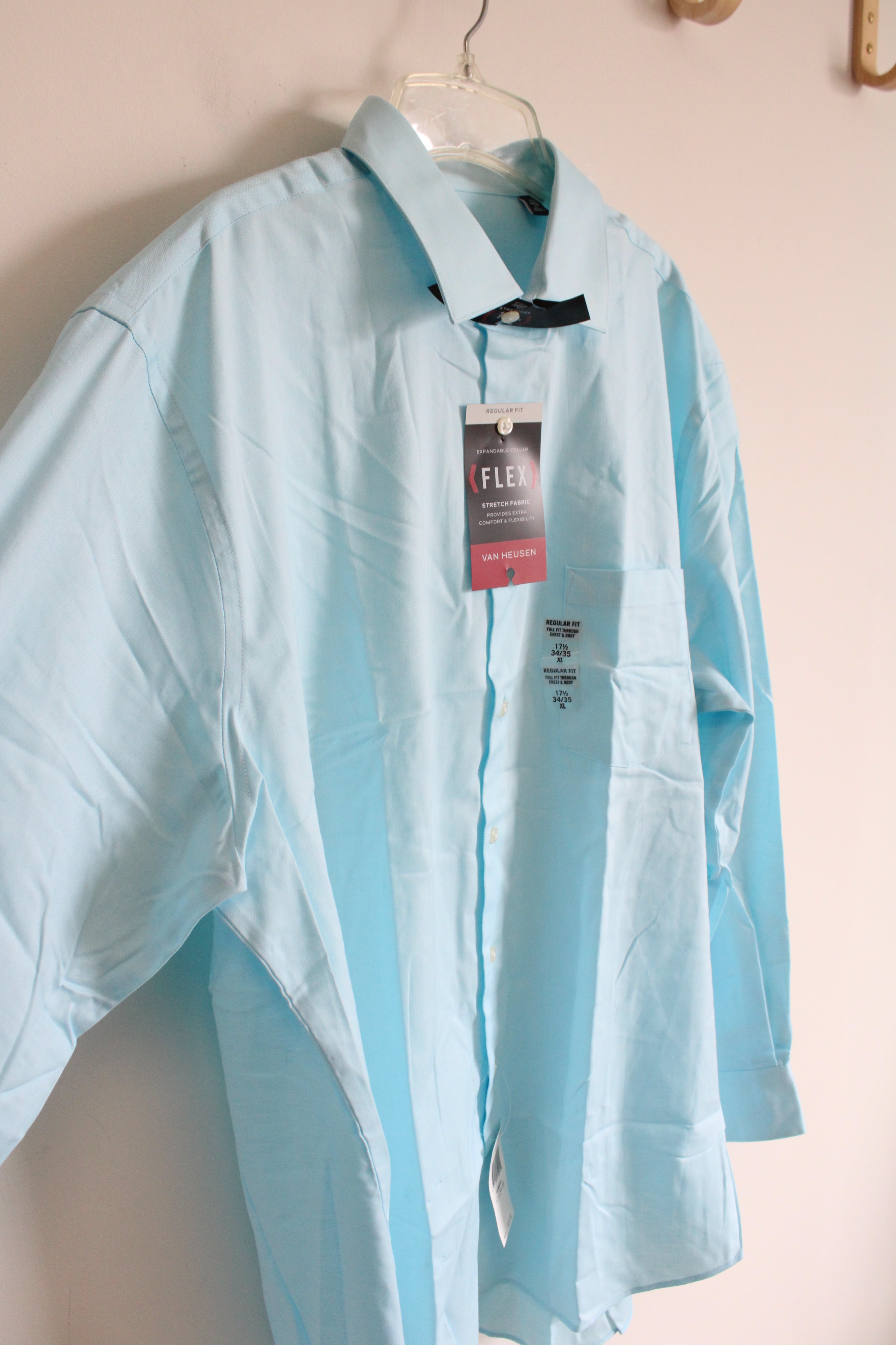 NEW Van Heusen Blue Regular Fit Button Down Shirt | XL