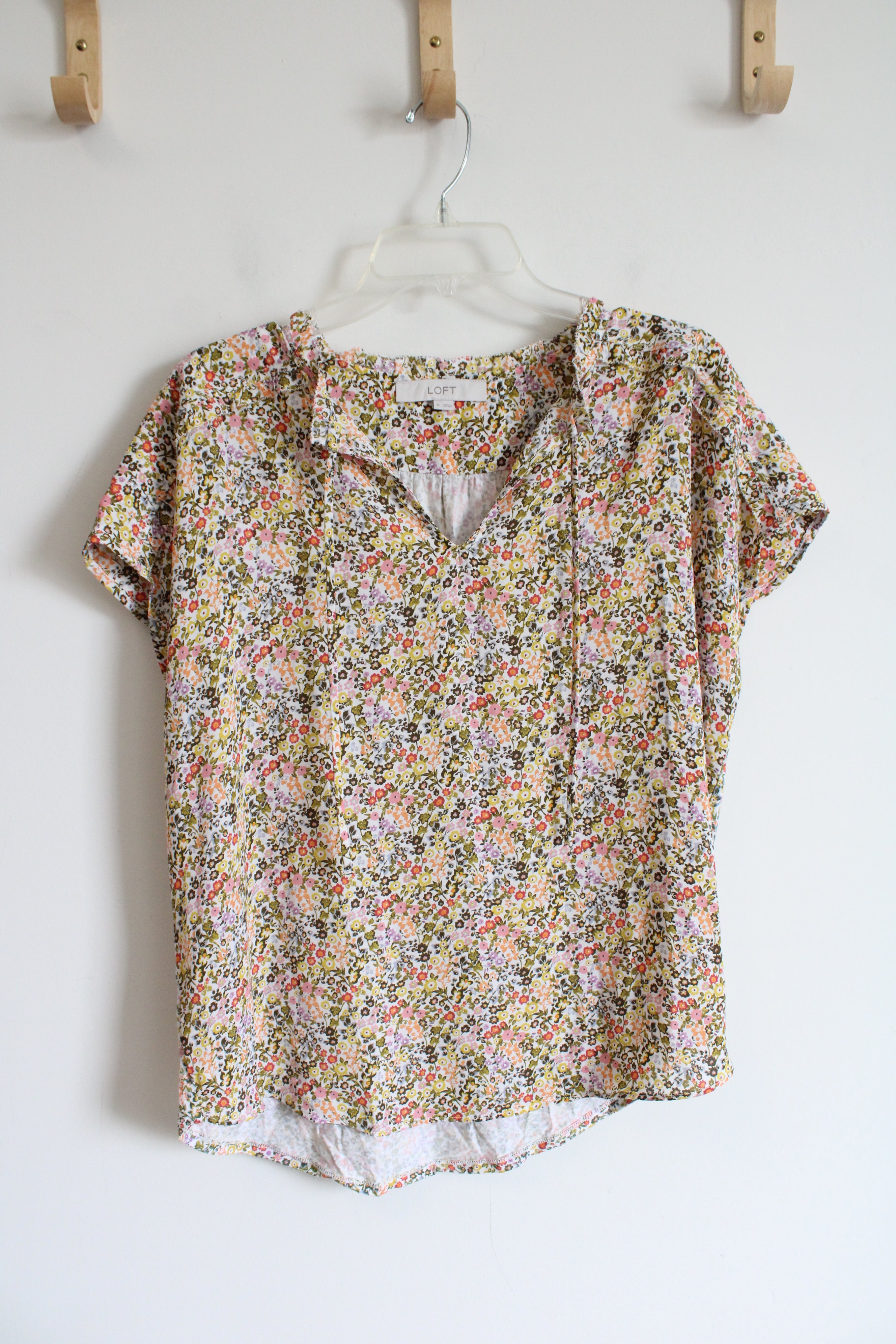 LOFT Multi-Colored Floral Top | M