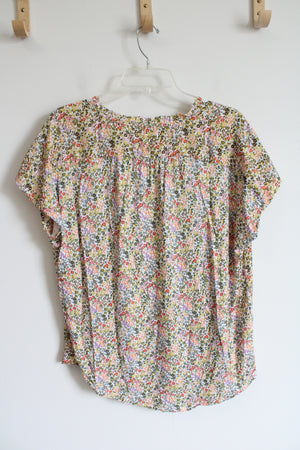 LOFT Multi-Colored Floral Top | M