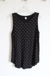 Old Navy Luxe Black & White Polka Dot Tank Top | L