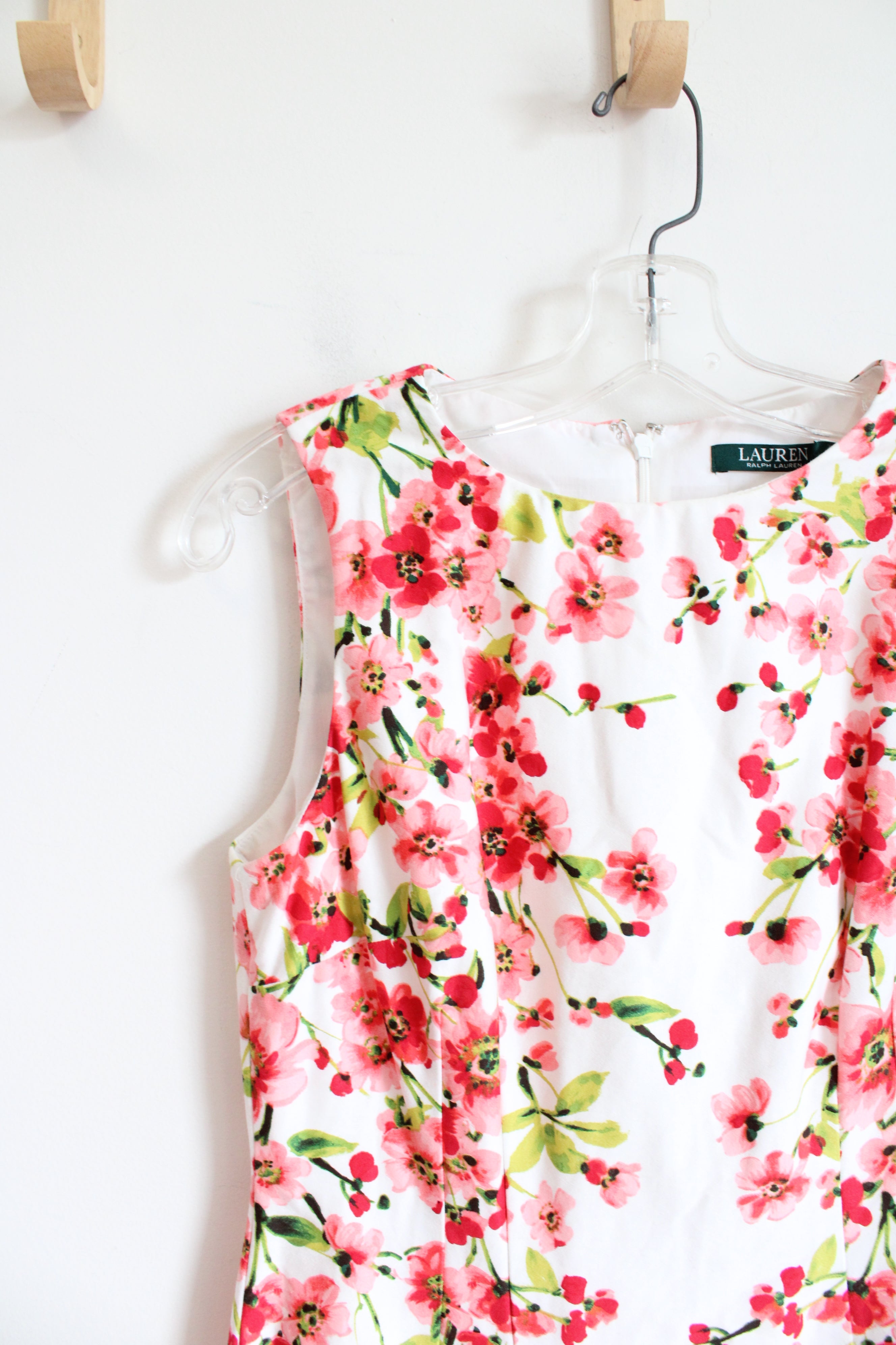 Ralph Lauren White & Pink Floral Dress | 6