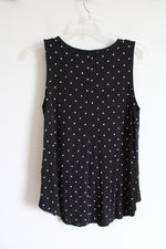 Old Navy Luxe Black & White Polka Dot Tank Top | L