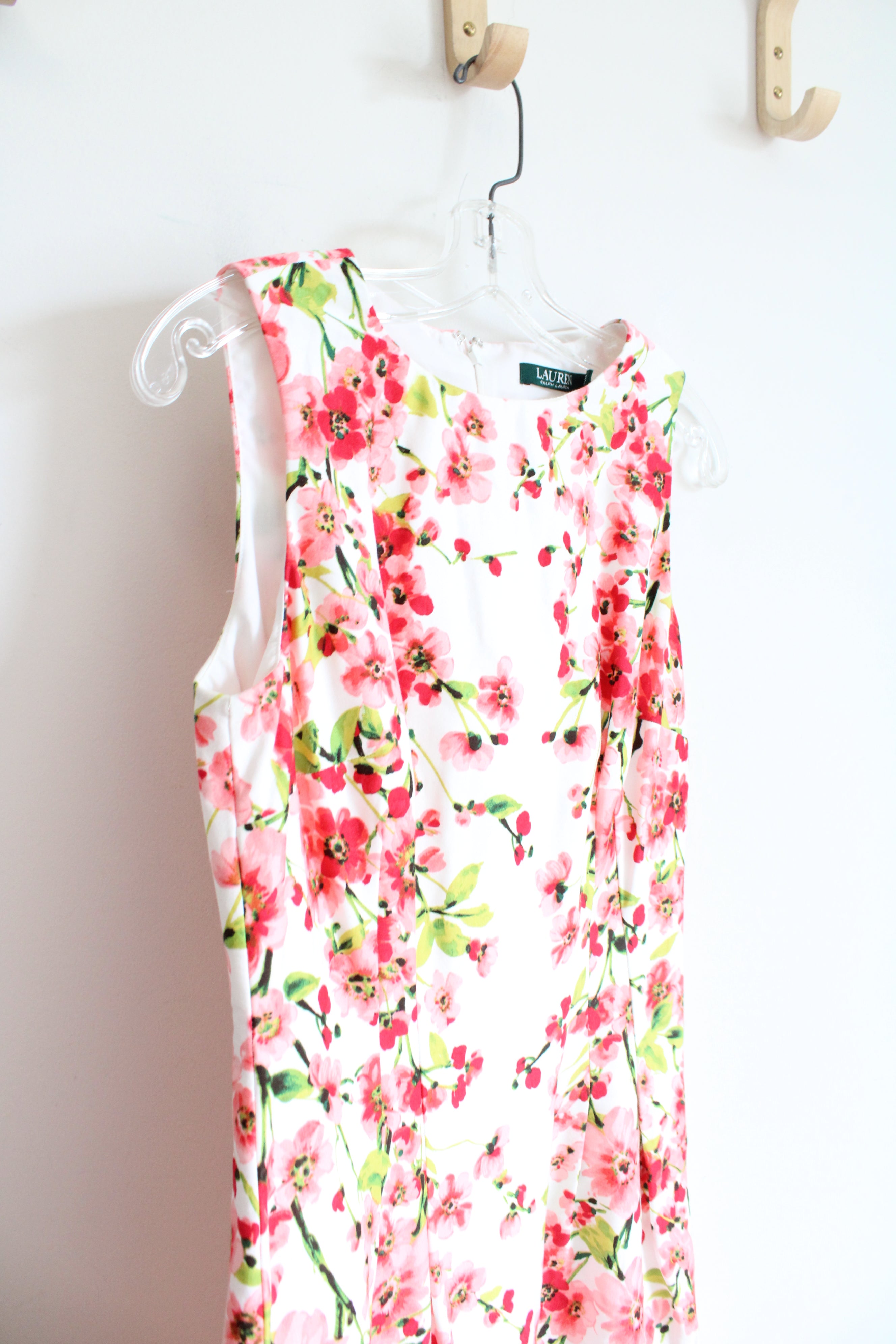 Ralph Lauren White & Pink Floral Dress | 6