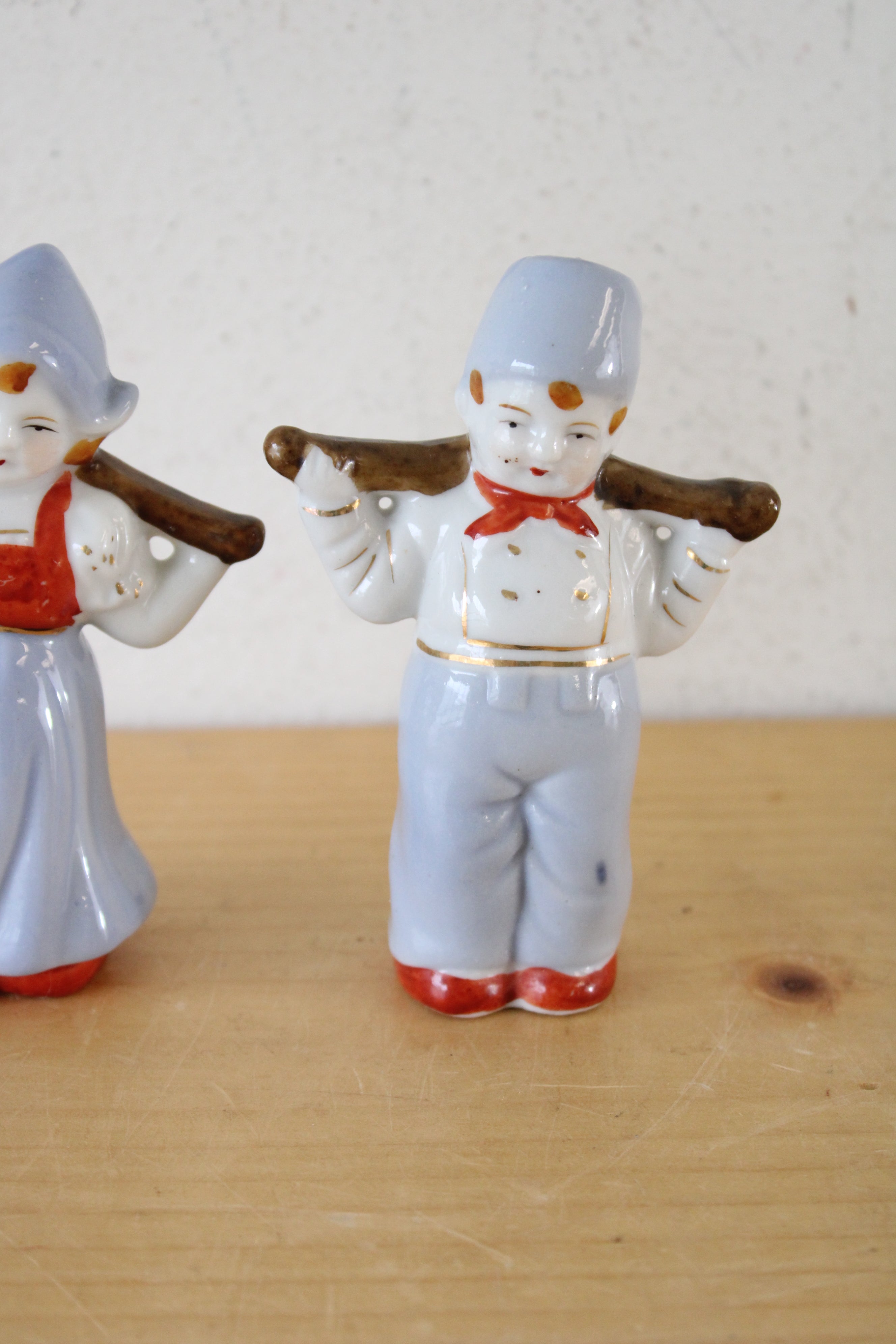 Dutch Boy & Girl Porcelain Made In Occupied Japan Figurines