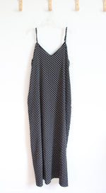 Exlura Black & White Polka Dot Maxi Dress | XL