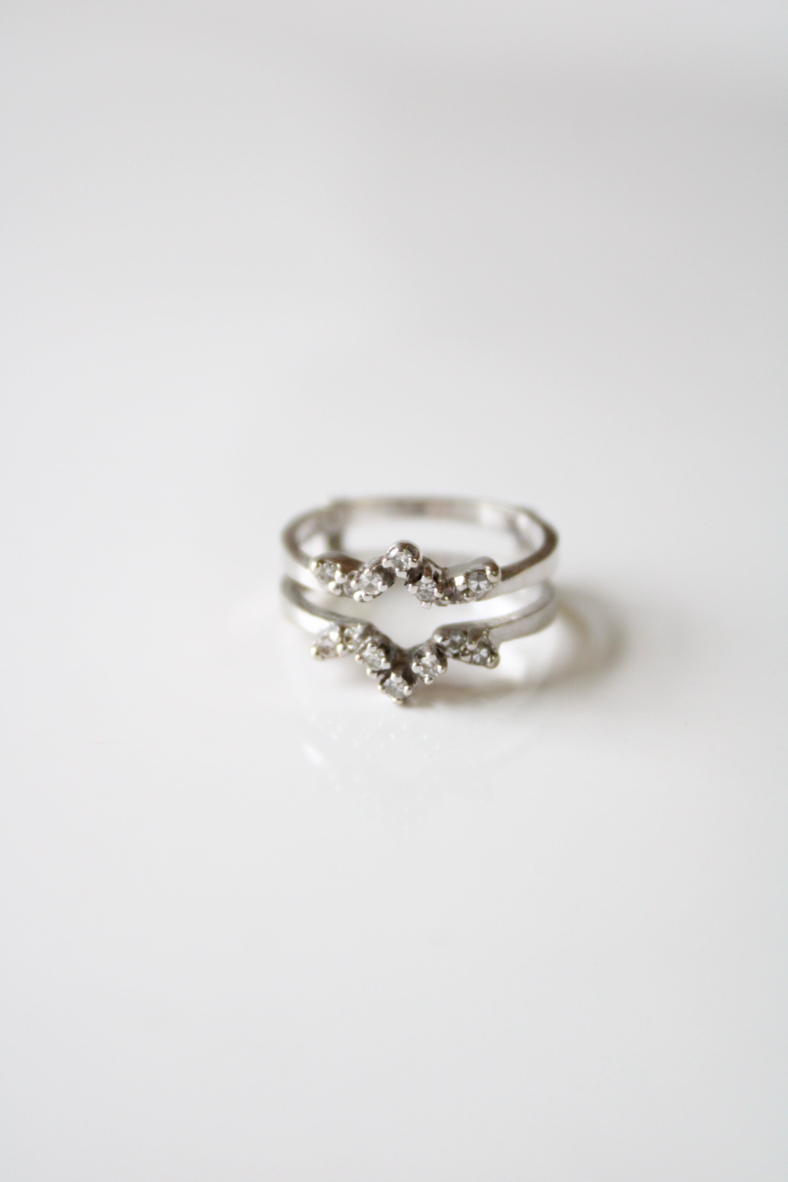 14KT White Gold Enhancer Ring | Size 6