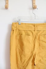 LOFT Mustard Gold Paper Bag Pants | 10