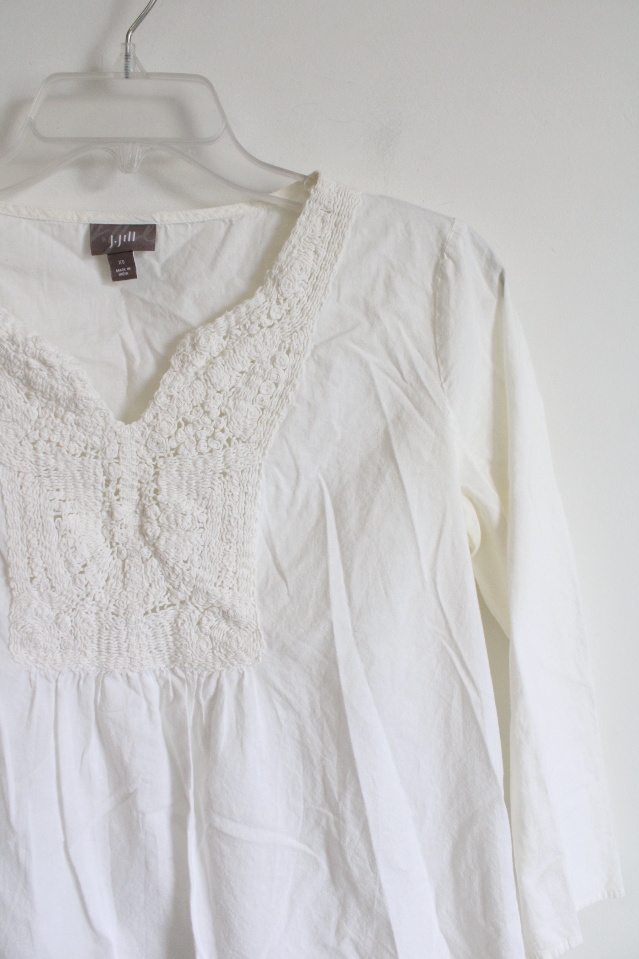 J.Jill Cream Cotton Top | XS