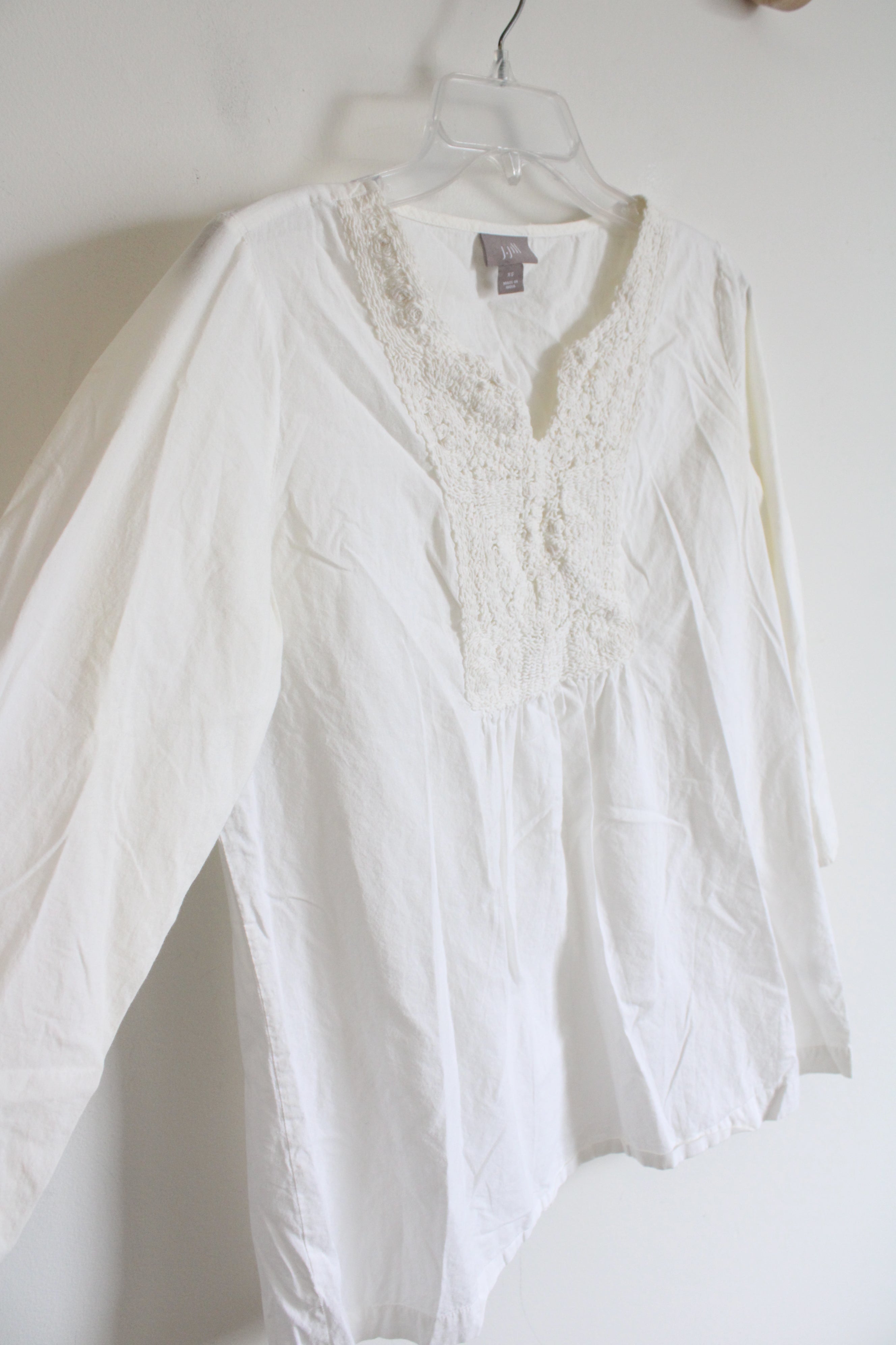 J.Jill Cream Cotton Top | XS