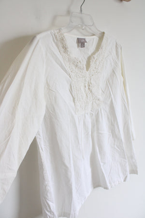 J.Jill Cream Cotton Top | XS