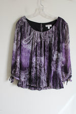 Dressbarn Purple Shimmer Blouse | XL