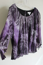 Dressbarn Purple Shimmer Blouse | XL