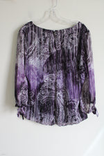 Dressbarn Purple Shimmer Blouse | XL