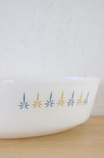 Anchor Hocking Fire-King 443 Blue & Yellow Candle Glow Casserole Dish