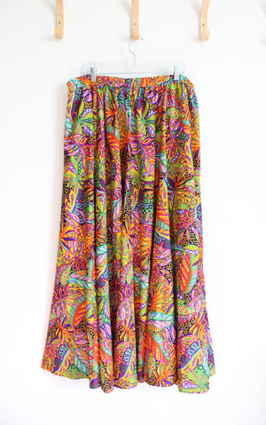 Ashley Stewart Multi-Colored Patterned Maxi Skirt | 3X