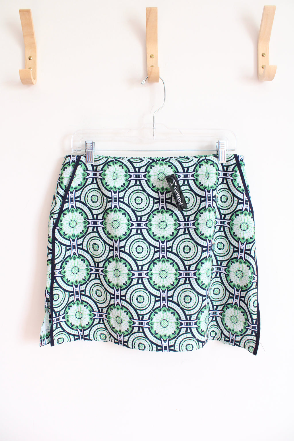 NEW Golftini Mint Julep Green & Navy Patterned Skort | 6