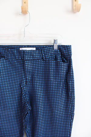 Old Navy Pixie Blue & Black Houndstooth Shimmer Pants | 12