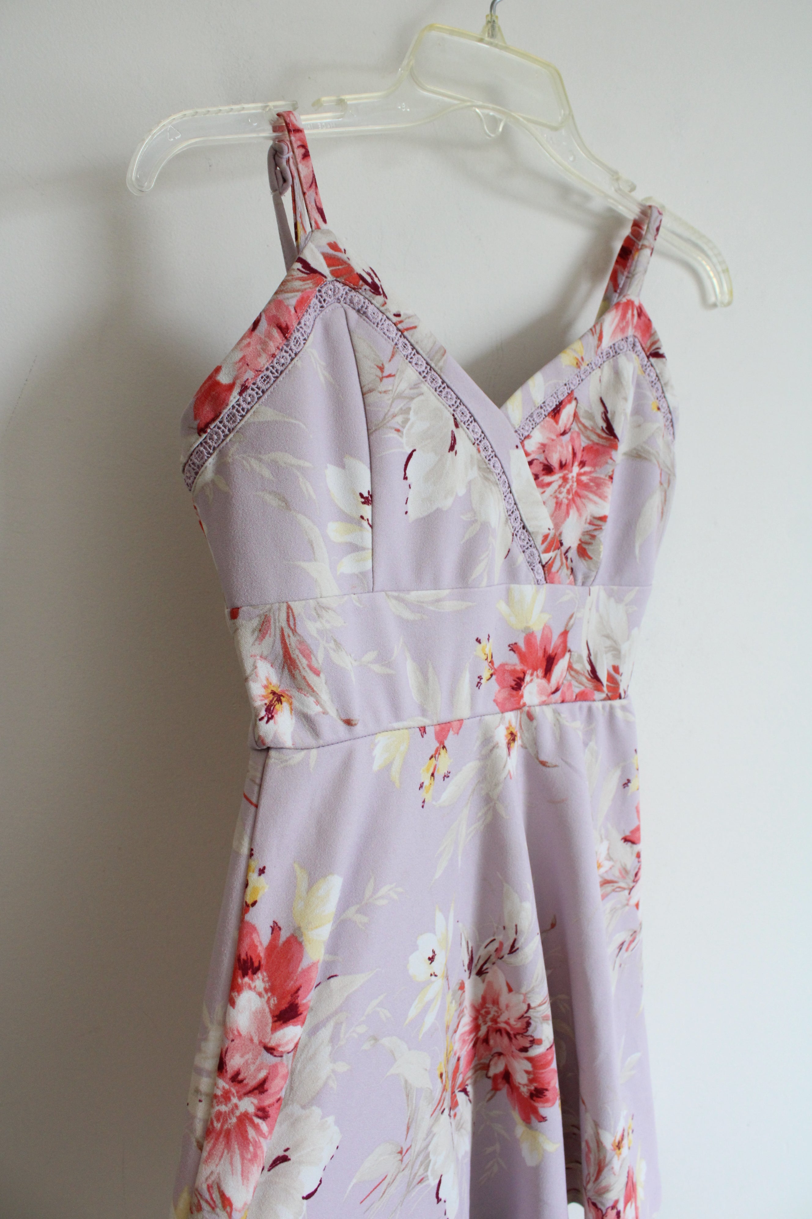 Trixxi Light Purple Floral Dress | S