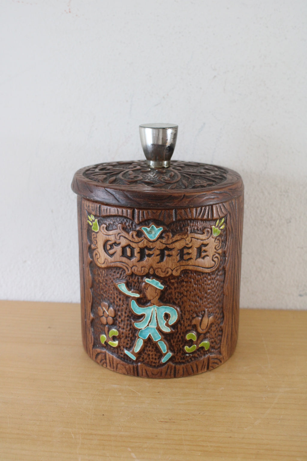 Treasure Craft Ceramic Brown Coffee Cannister