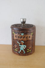 Treasure Craft Ceramic Brown Coffee Cannister