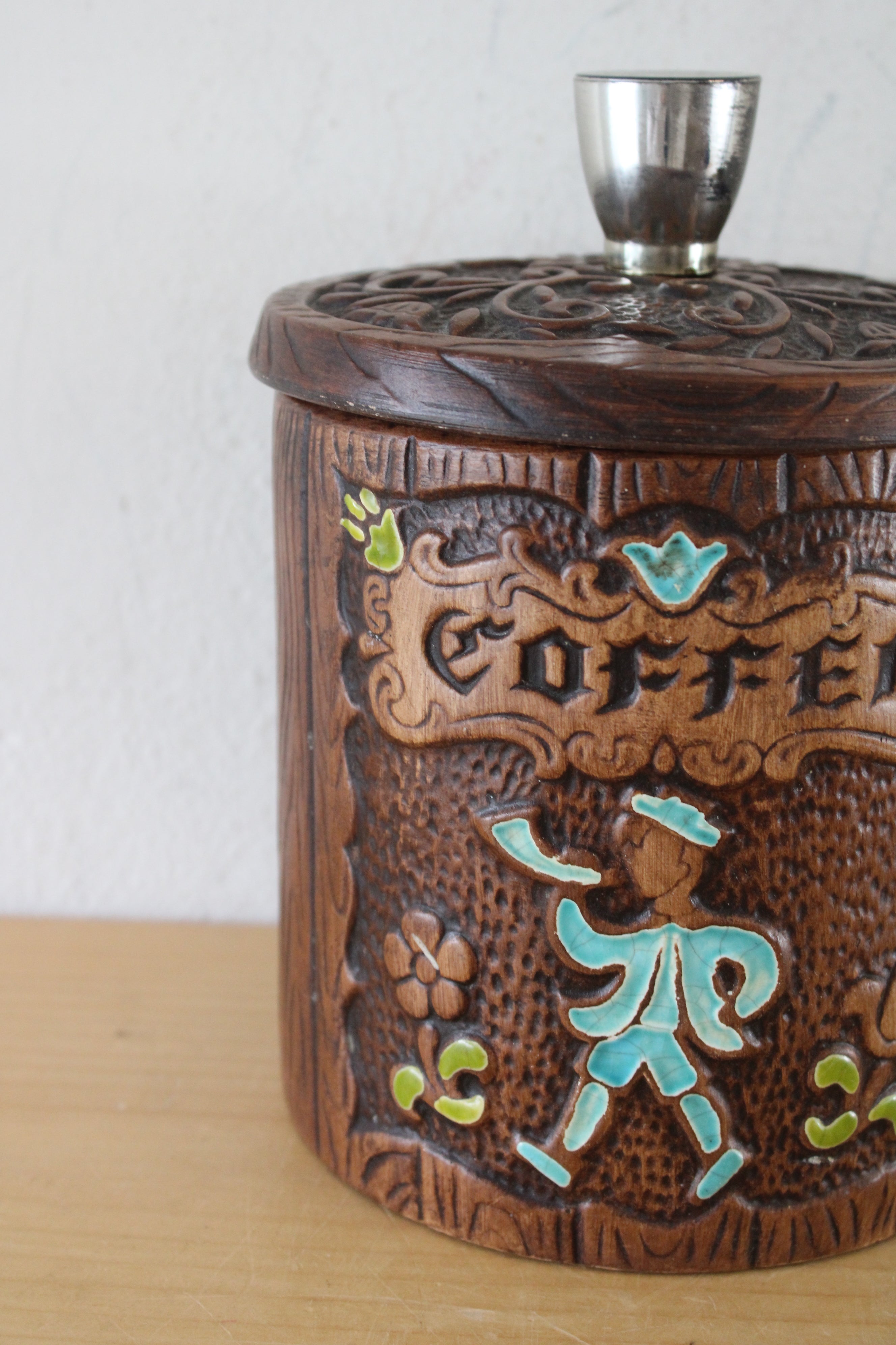 Treasure Craft Ceramic Brown Coffee Cannister