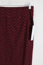 NEW Margaret Burgundy Stretch Pencil Skirt | S