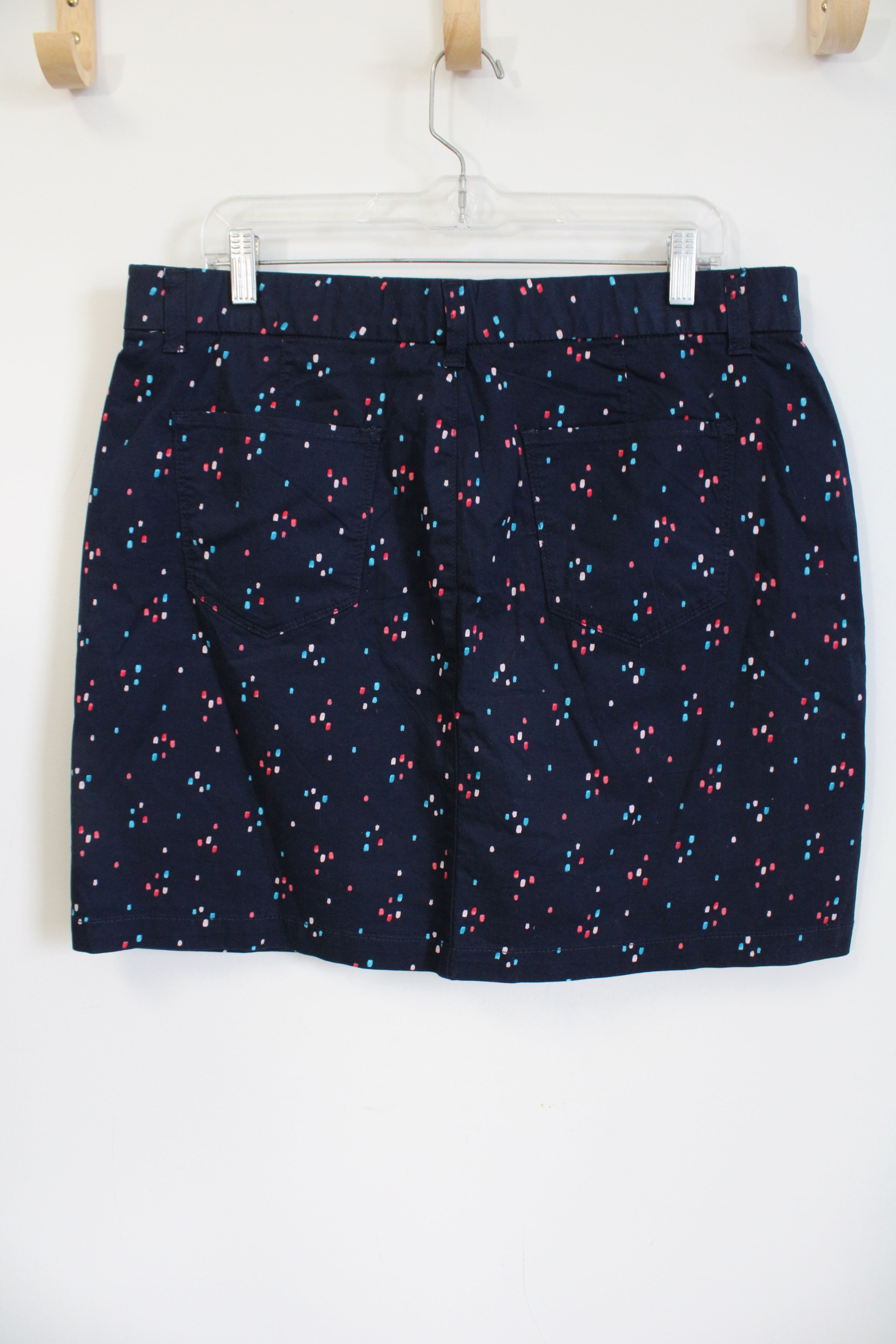 Croft & Barrow Navy Patterned Skirt | 14