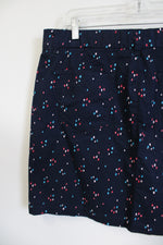 Croft & Barrow Navy Patterned Skirt | 14