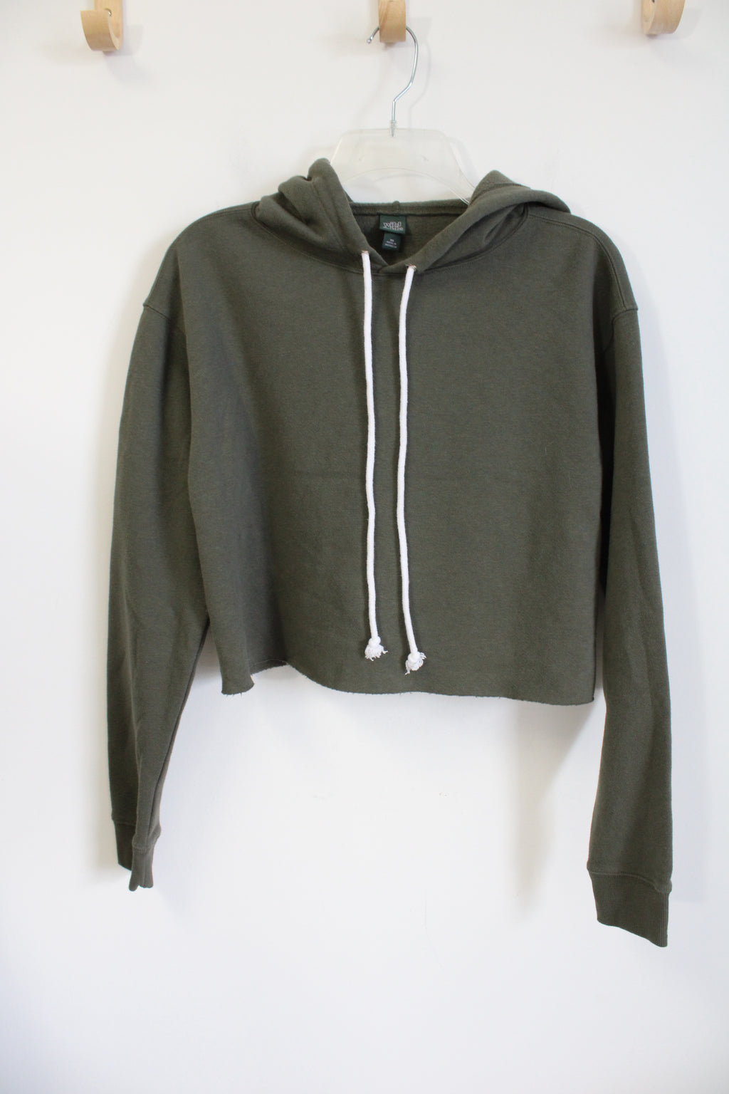 Wild Fable Green Cropped Hoodie | XS