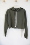 Wild Fable Green Cropped Hoodie | XS