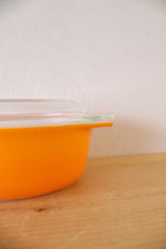 Pyrex Vintage 043 1.5 Quart Tangerine Oval Covered Baking Dish