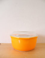 Pyrex Vintage 043 1.5 Quart Tangerine Oval Covered Baking Dish