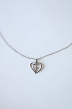 Crystal Heart Sterling Silver Pendant Necklace