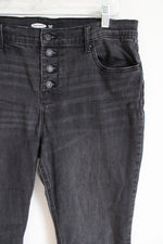 Old Navy Flare Ankle Black Denim Jeans | 14