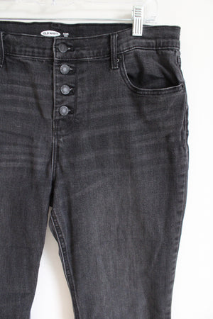Old Navy Flare Ankle Black Denim Jeans | 14