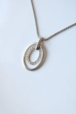 Oval Pendant Sterling Silver Necklace