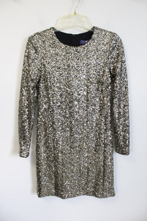 Slate & Willow Silver Sequin Party Dress | 2