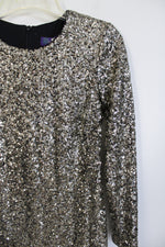 Slate & Willow Silver Sequin Party Dress | 2