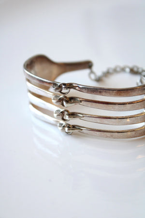 Silver Fork Cuff Bracelet