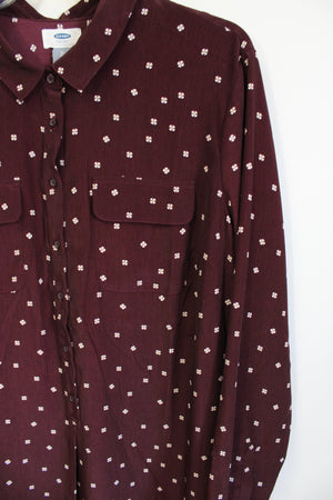 NEW Old Navy Maroon Patterned Dress | XL