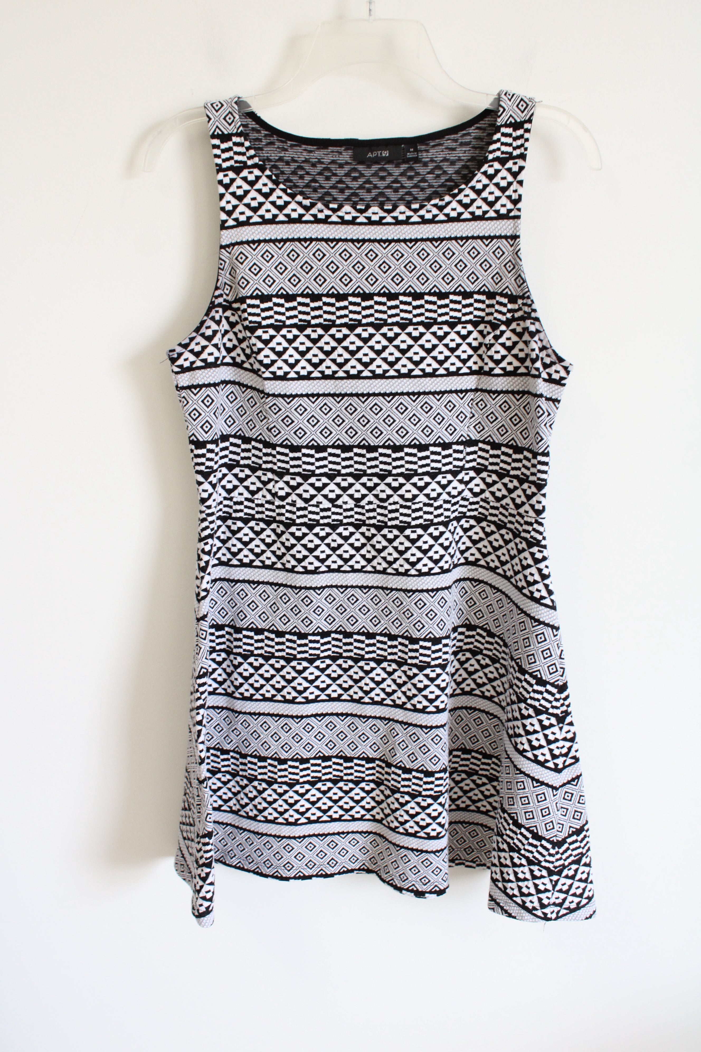 Apt. 9 Black & White Patterned Dress | M