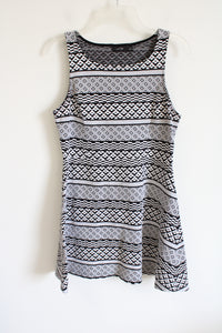 Apt. 9 Black & White Patterned Dress | M