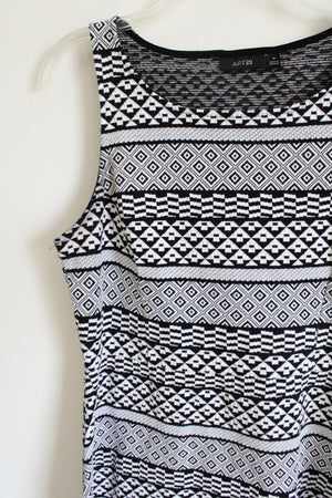 Apt. 9 Black & White Patterned Dress | M